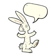 cartoon rabbit with speech bubble N52