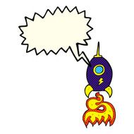 cartoon spaceship with speech bubble N17