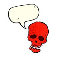 cartoon skull with speech bubble N17