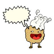 cookie cartoon character with speech bubble N6
