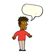 Cartoon happy boy with speech bubble N132