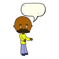cartoon man with mustache speech bubble N50