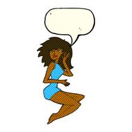 cartoon sexy woman with speech bubble N11