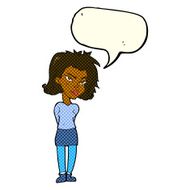 cartoon woman with speech bubble N17