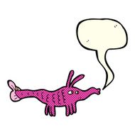 cartoon shrimp with speech bubble N19