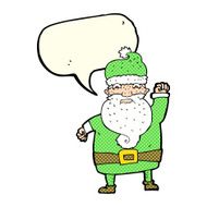 cartoon angry santa claus with speech bubble N12