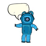 cartoon deep sea diver with speech bubble N18
