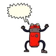 cartoon robot with speech bubble N105
