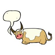 cartoon bull with speech bubble N16