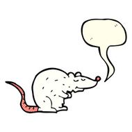 cartoon rat with speech bubble N3