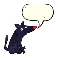 cartoon dog with speech bubble N8