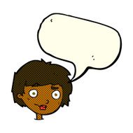 cartoon confused woman with speech bubble N49