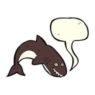 cartoon shark with speech bubble N22