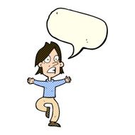 cartoon panicking man with speech bubble N11