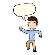 cartoon dancing man with speech bubble N10