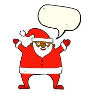cartoon santa claus with speech bubble N114