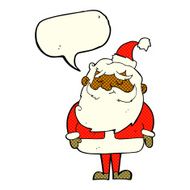 cartoon santa claus with speech bubble N115