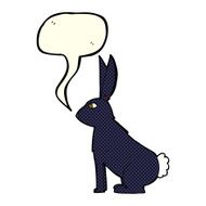 cartoon rabbit with speech bubble N53