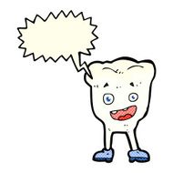 cartoon tooth with speech bubble N9