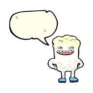 cartoon bad tooth with speech bubble N6