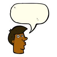 cartoon confused man with speech bubble N23