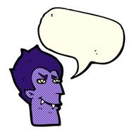 cartoon vampire face with speech bubble N19
