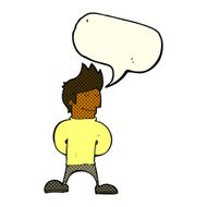 cartoon happy man with speech bubble N267