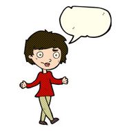 cartoon confused woman with speech bubble N50