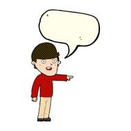 cartoon pointing man with speech bubble N50