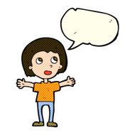 cartoon happy person with speech bubble N15