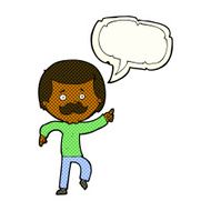 cartoon dancing dad with speech bubble N6