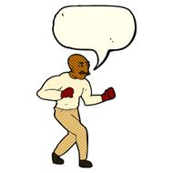 cartoon boxer with speech bubble N3