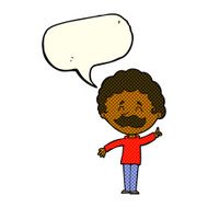 cartoon man with idea speech bubble N65