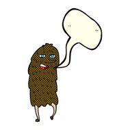 cartoon monster with speech bubble N28