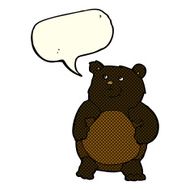 cartoon bear with speech bubble N6