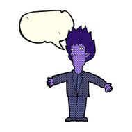 cartoon vampire with speech bubble N71