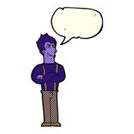 cartoon vampire with speech bubble N72