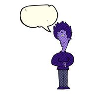 cartoon vampire with speech bubble N73