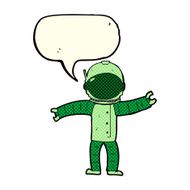 cartoon astronaut with speech bubble N71