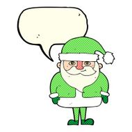 cartoon happy santa claus with speech bubble N17
