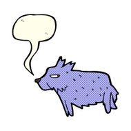 Cartoon Terrier With Speech Bubble N7