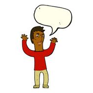 cartoon angry man with speech bubble N50