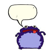 cartoon funny frog with speech bubble N12