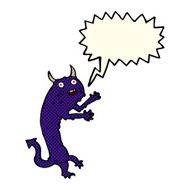 cartoon devil with speech bubble N6