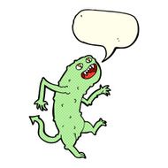 cartoon monster with speech bubble N29
