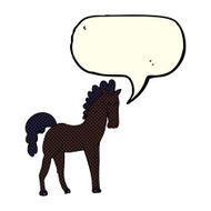 cartoon horse with speech bubble N23