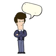 cartoon annoyed man with speech bubble N46
