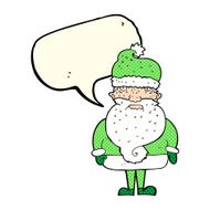 cartoon santa claus with speech bubble N116