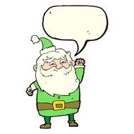 cartoon santa claus with speech bubble N117