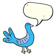 cartoon bird with speech bubble N177